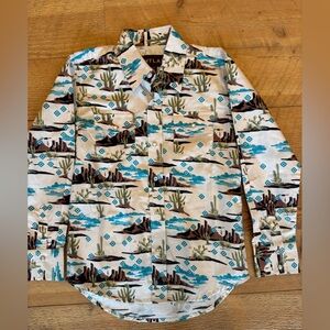 Kids Desert Print Button Down Shirt